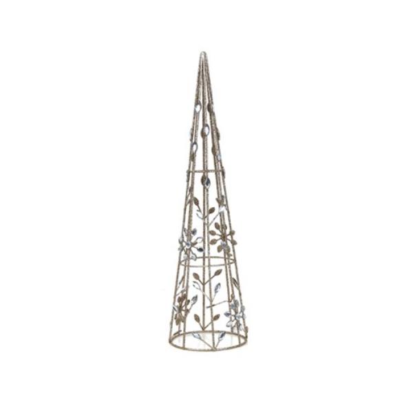 Champagne Metal & Acrylic Tree - 52cm