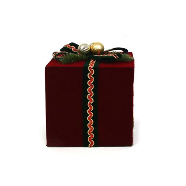 Burgundy Velvet Gift Box - 22cm