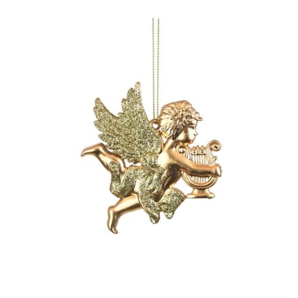 Gold Cherub Tree Decoration - 9cm
