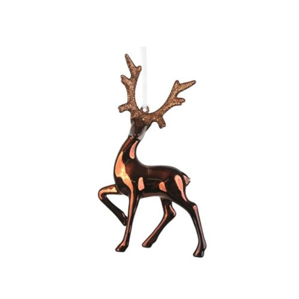 Bronze Hanging Reindeer Decor - 15.5cm