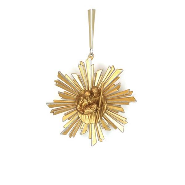 Gold Holy Family Tree Decor - 15cm