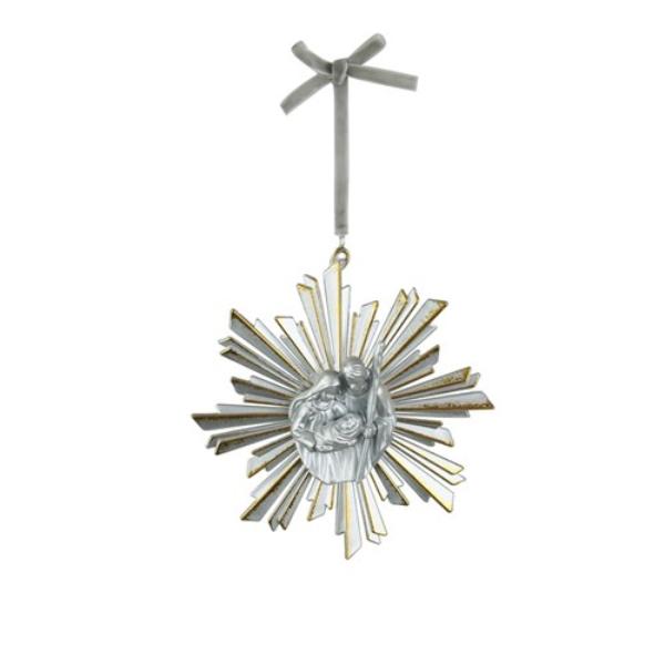 Silver Holy Family Tree Decor - 15cm