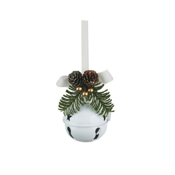White Bell With Ribbon - 8cm