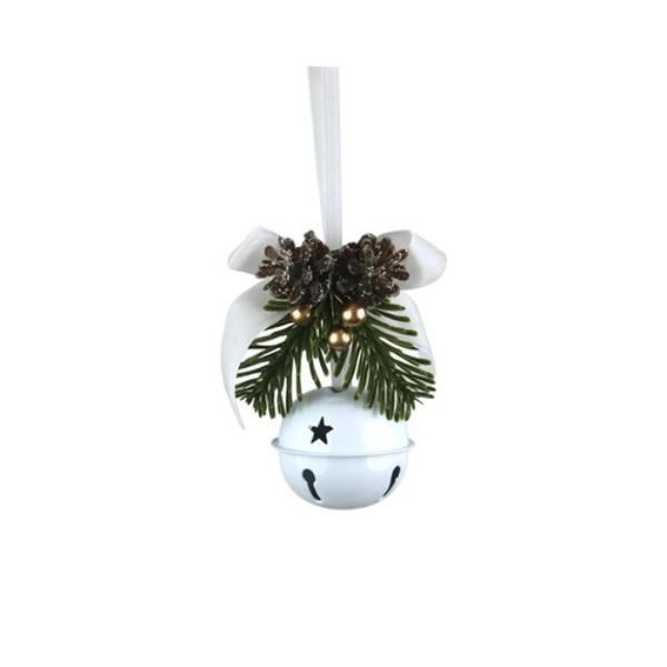 White Bell With Ribbon - 6cm