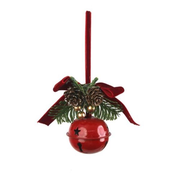Red Bell With Velvet Ribbon - 6cm