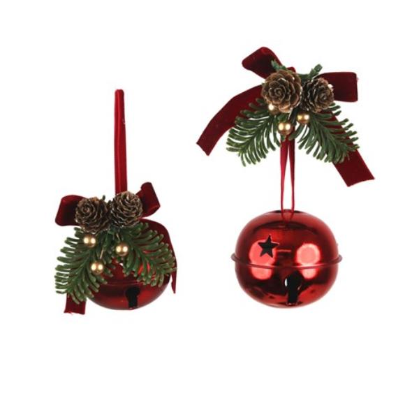 Red Bell With Red Ribbon - 14cm