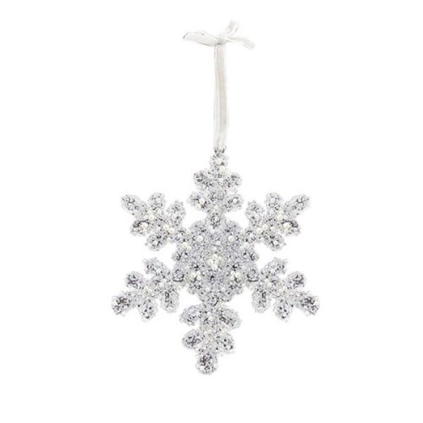 Hanging Glitter Snowflake Tree Decor - 13.3cm