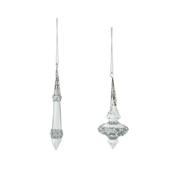 Clear Acrylic Drop Tree Decoration - 13cm