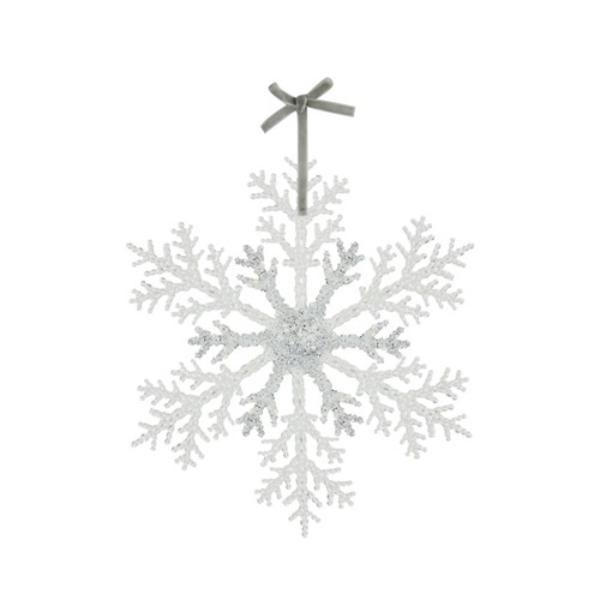 Clear & Silver Snowflake Decor - 31.2cm