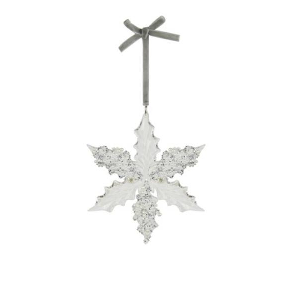Acrylic Snowflake Tree Decoration - 12.6cm