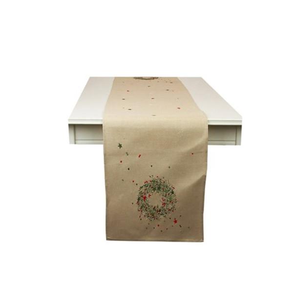 Wreath Embroidered Table Runner - 173cm