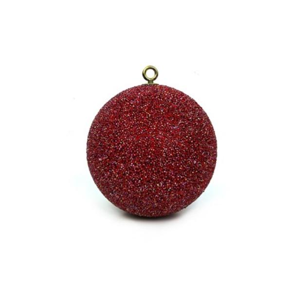 Cherry Red Beaded Bauble - 20cm