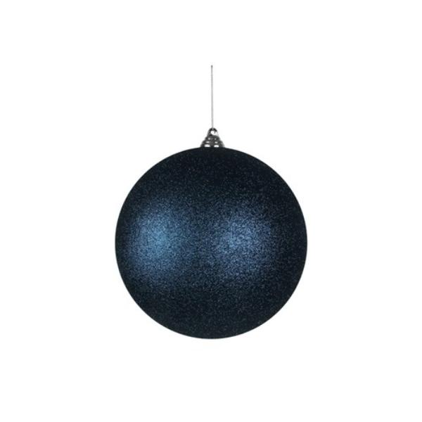 Navy Glitter Bauble - 20cm
