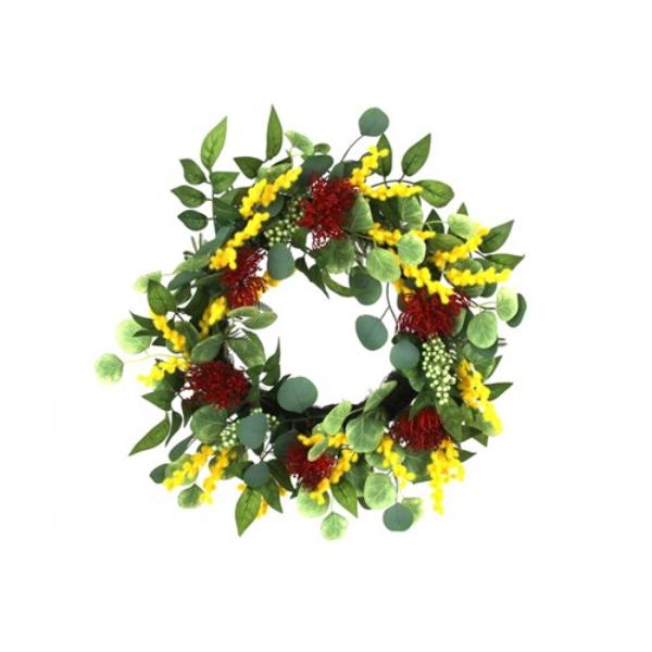 Australiana Wattle Wreath - 60cm