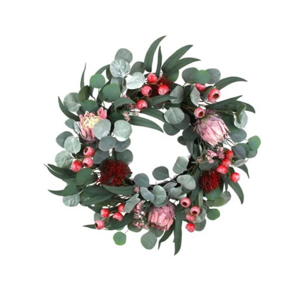 Australiana Protea Wreath - 60cm