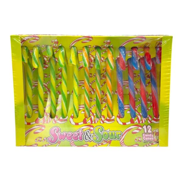 12 Pack Sweet & Sour Candy Canes - 144g