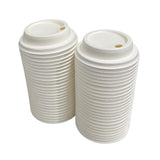 Load image into Gallery viewer, 50 Pack Reusable Sugarcane Lids Suitable For 8oz Cups
