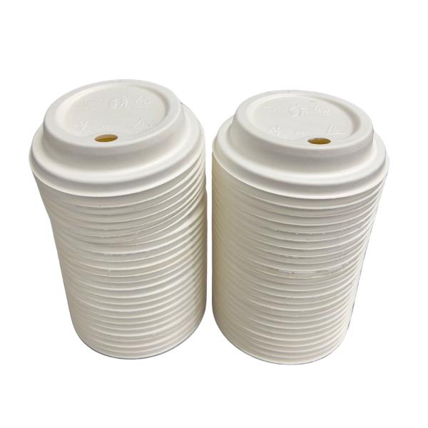 50 Pack Reusable Sugarcane Lids Suitable For 12oz / 16oz Cups