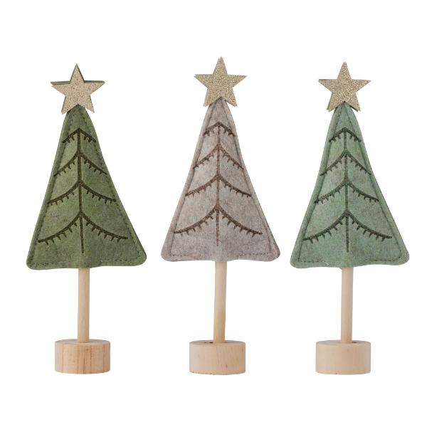 Felt With Wood Tree - 20cm