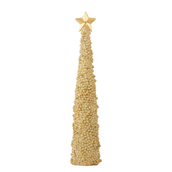 Gold Embellished Resin Tree - 10cm x 46cm