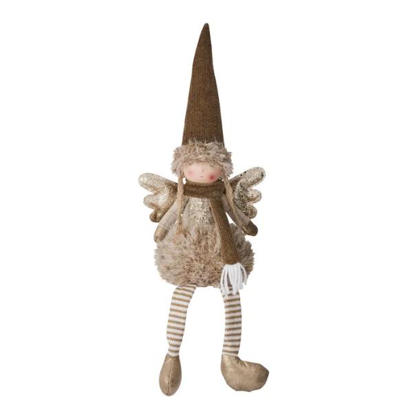 Brown Angel With Dangly Legs & Hat - 18cm x 56cm