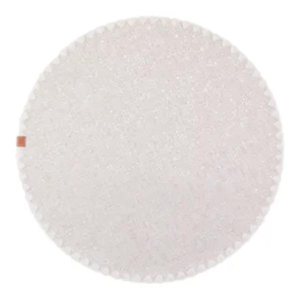 Natural Luster Silver Round Placemat - 38cm