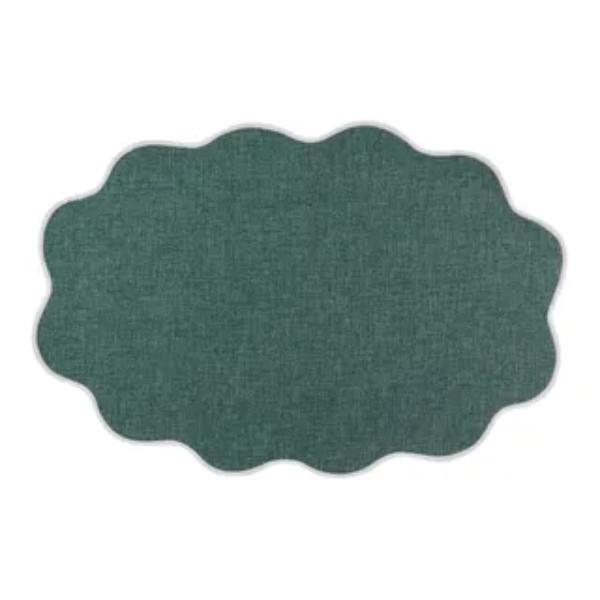 Green Oval Wavy Placemat - 45cm