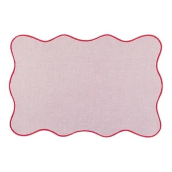 Pink Oval Wavy Placemat - 45cm