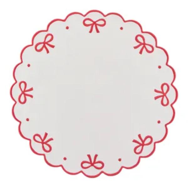 Round Wavy Bow Placemat - 38cm