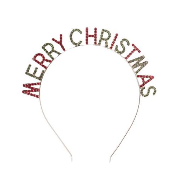 Metal Merry Christmas Headband