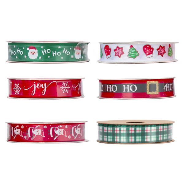 Christmas Printed Ribbon - 1.6cm x 100cm