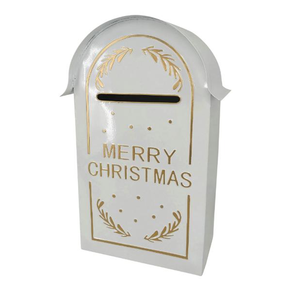 Metal Merry Christmas Mailbox - 43cm
