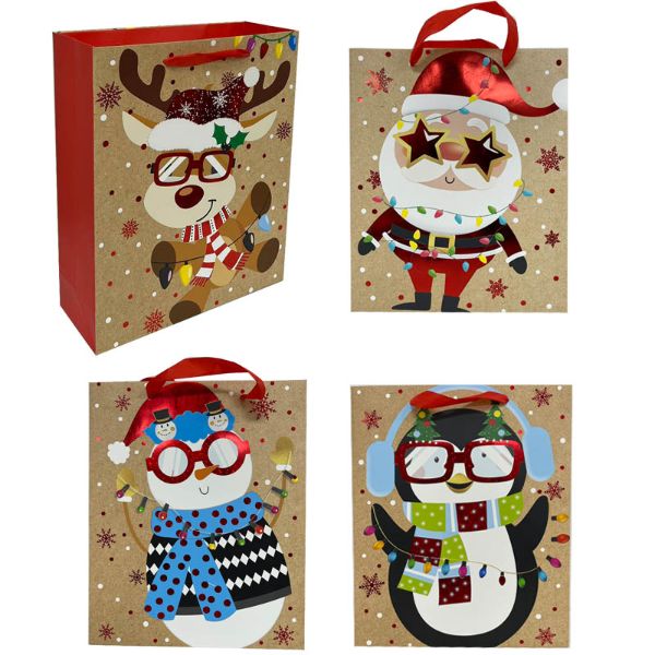 Large Cute Christmas Gift Bag - 6cm x 32cm x 10cm