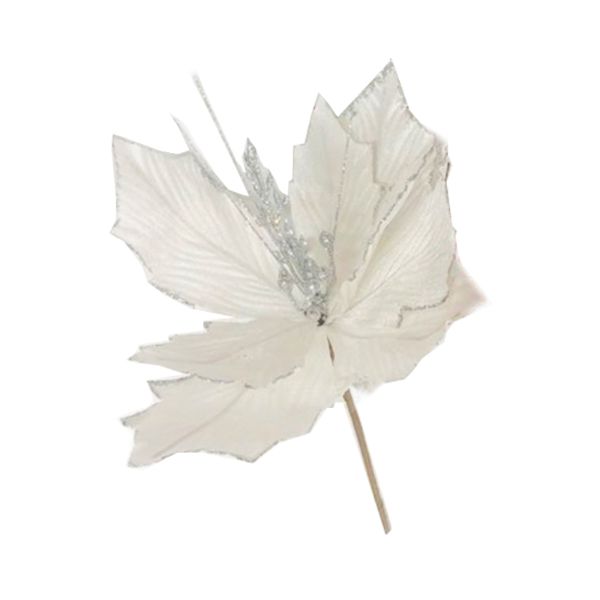 White Christmas Flower - 29cm x 35cm