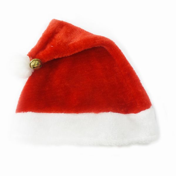 Christmas Santa Plush Hat With Bell - 30cm x 42cm