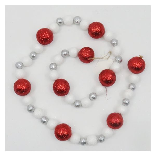 Christmas Glitter Ball Garland - 120cm