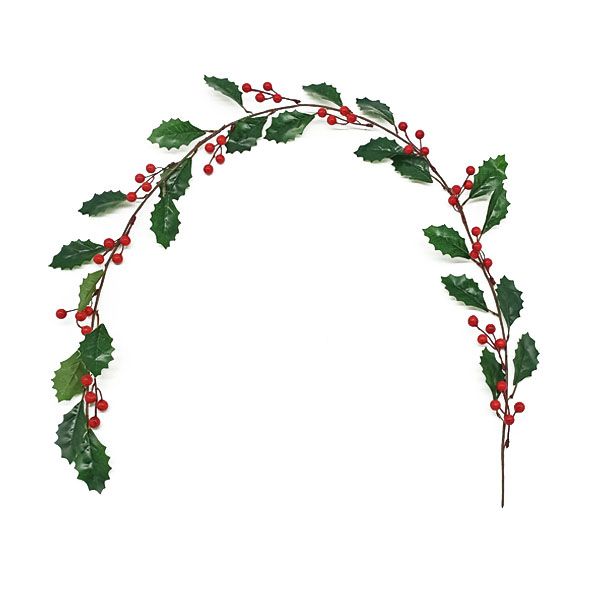 XMAS BERRY & HOLLY GARLAND 140CM