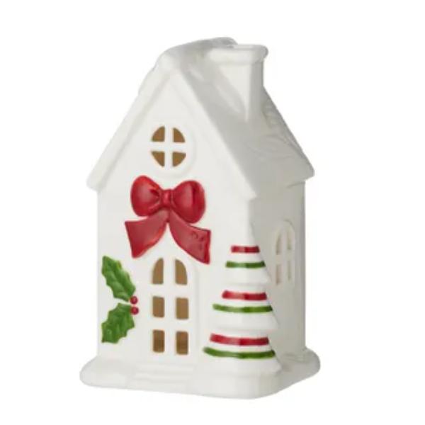 White Christmas Cottage - 16cm