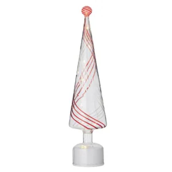 Glass Spiraled Cone Tree - 45cm