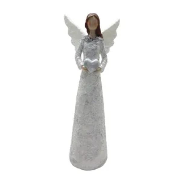 Silver Love Angel Decor - 37cm