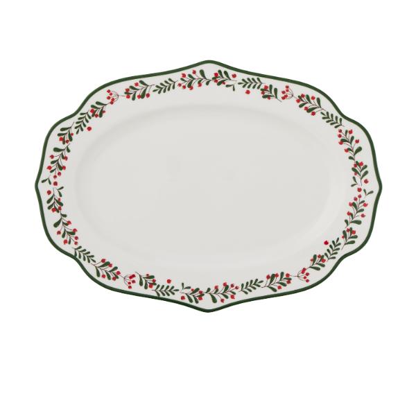 Merry Berry Oval Ceramic Platter - 35cm