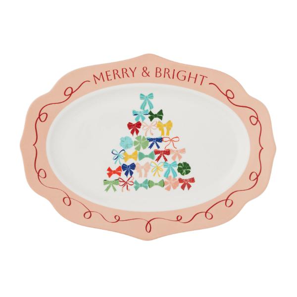 Bow Tree Oval Ceramic Platter - 35cm