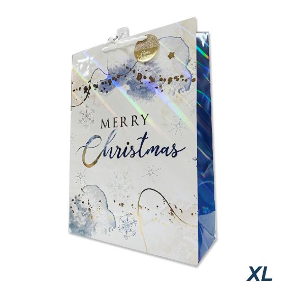 XL Laser Merry Christmas Gift Bag - 33x45x12.7cm