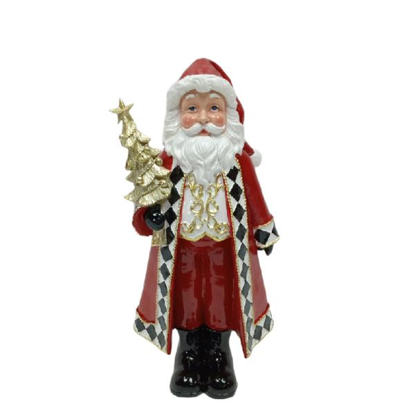 Resin Santa Figure - 33.8cm