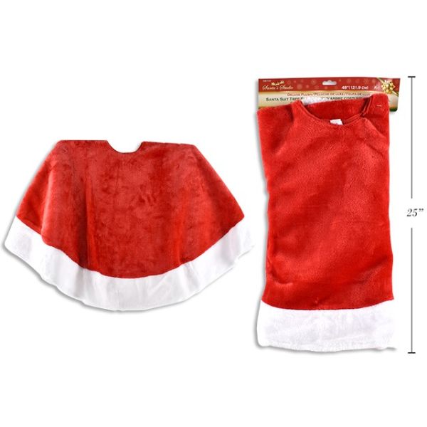 Christmas Delux Plush Tree Skirt - 122cm x 11.5cm