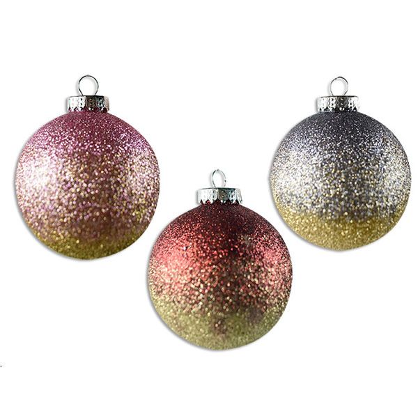 Christmas Gradient Glitter Ball - 10cm