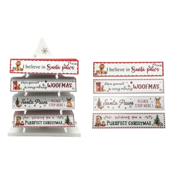 Assorted Christmas Animal Plaque - 24cm