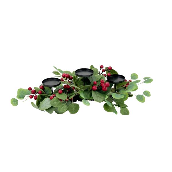 Christmas Eucalypt & Berry Centrepiece - 70cm