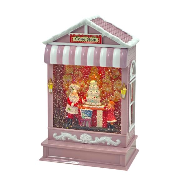 Light Up & Glitter Musical Cake Shop - 16cm x 9.3cm 25.5cm