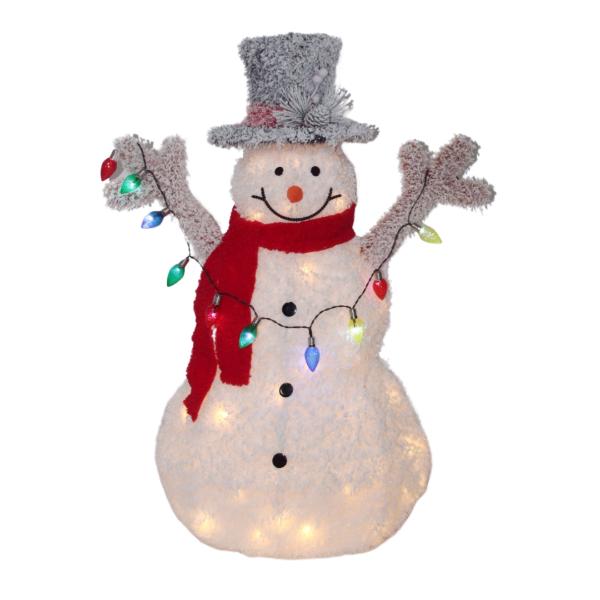 Light Up Snowman - 69cm x 34cm x 90cm